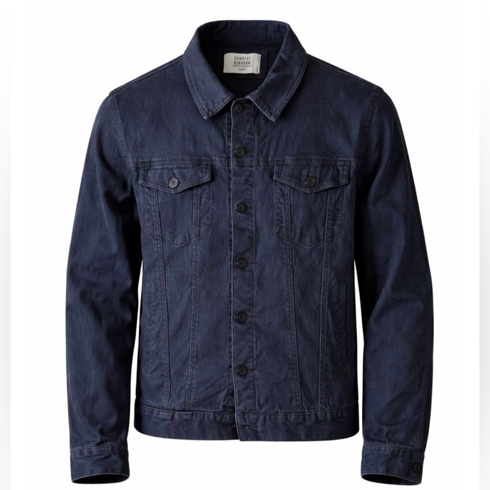 Sunrise Kingdom Men's Navy Blue
Trucker Jacket Size Large